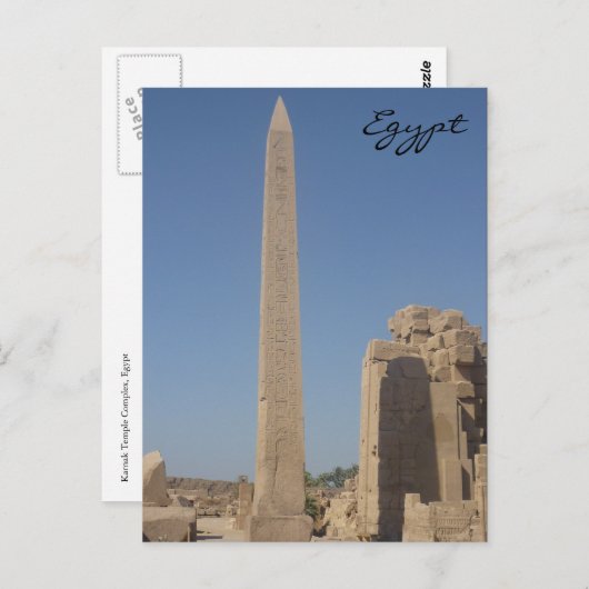 Carte Postale karnak obelisk (Devant / Derrière)