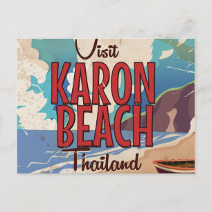Carte Postale Karon Beach thaïlande poster de voyage vintage