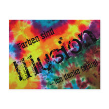 Karte, "Farben sind Illusion - ich denke farbig !"