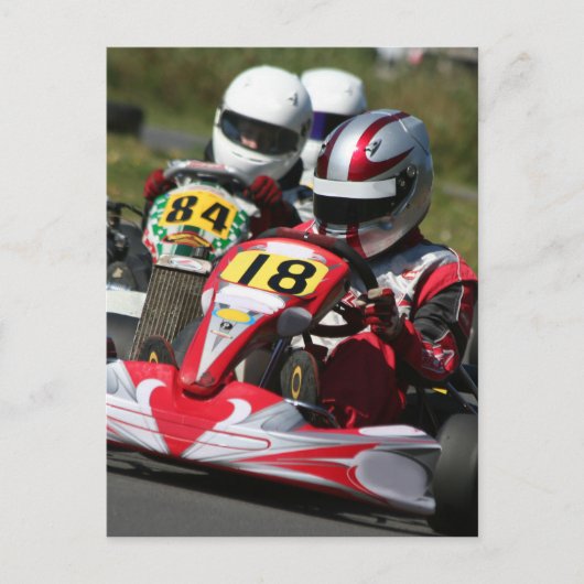 Carte Postale Karting karts minimax sport action course (Devant)