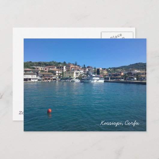 Carte Postale Kassiopi, Corfou (Devant / Derrière)
