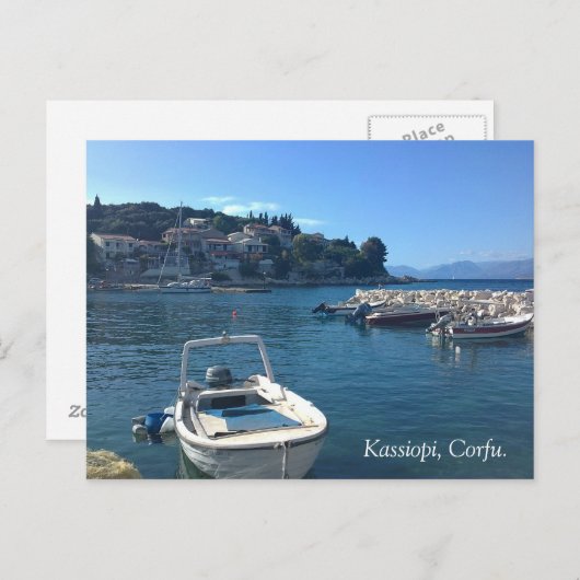 Carte Postale Kassiopi, Corfou. (Devant / Derrière)