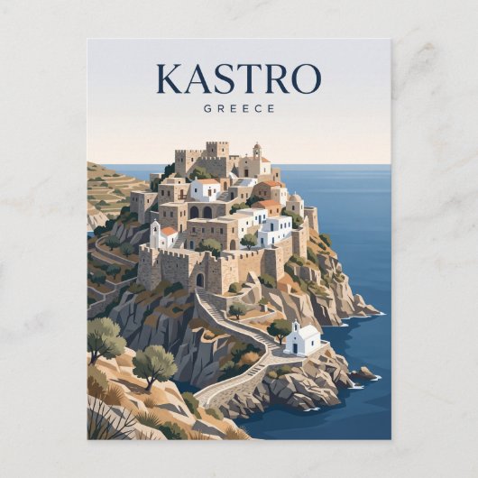 Carte Postale Kastro Grèce (Devant)