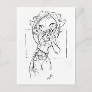 Carte Postale Kat Tooth Pick