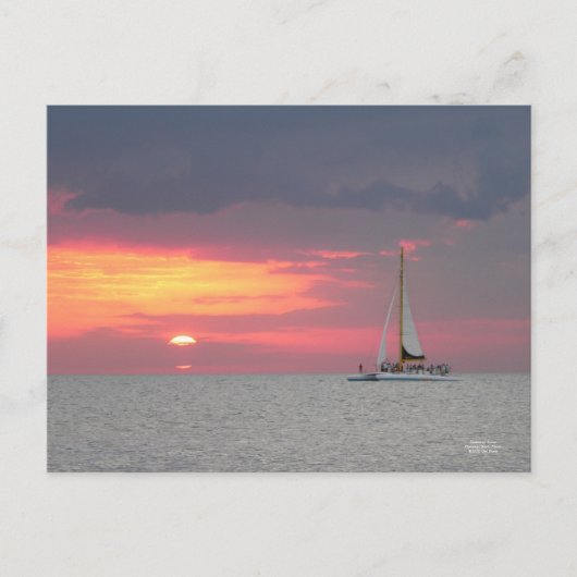 Carte postale Katamaran Sunset (Devant)