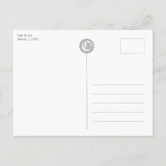 Carte Postale Kate Bunce Melody CC0341 Postcard (Dos)