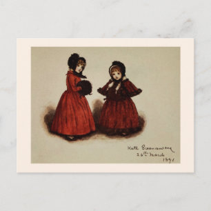 Carte Postale Kate Greenaway : Sortez pour une promenade
