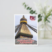 Carte Postale Katmandou - Stupa de Boudhanath - Népal - (Debout devant)
