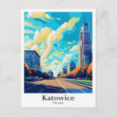 Carte Postale Katowice Pologne - Illustration du portrait de voy (Devant)
