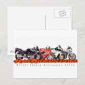 Carte Postale Katriders.com Chemises de logo rouges (Devant / Derrière)