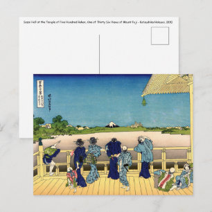 Carte Postale Katsushika Hokusai - Salle de Sazai, Temple 500 Ra