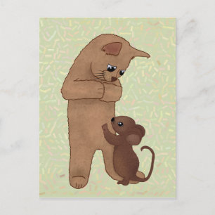 Carte Postale Katz und Maus