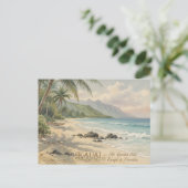 Carte Postale Kauai Beach Romantic Painting (Debout devant)