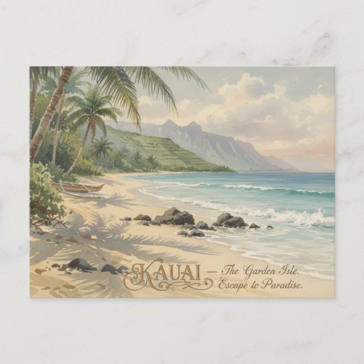 Carte Postale Kauai Beach Romantic Painting (Devant)