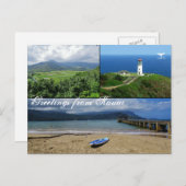 Carte Postale Kauai, Hawaii, Hanalei Bay, Phare de Kilauea (Devant / Derrière)