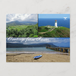 Carte Postale Kauai, Hawaii, Hanalei Bay, Phare de Kilauea