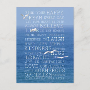 Carte Postale Kauai Hawaii Ocean Birds Citations inspirantes