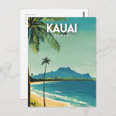 Carte Postale Kauai Nostalgic Art Vintage voyage (Devant / Derrière)