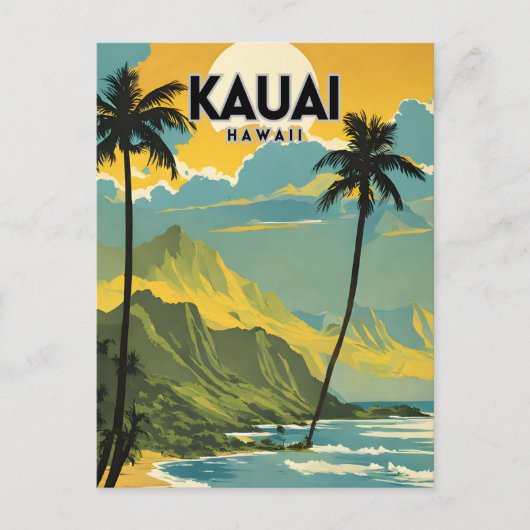 Carte Postale Kauai Nostalgic Travel (Devant)
