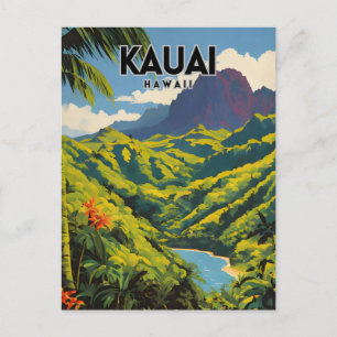 Carte Postale Kauai Nostalgic Travel Art