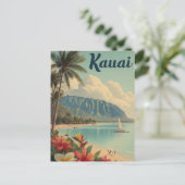Carte Postale Kauai vintage (Debout devant)