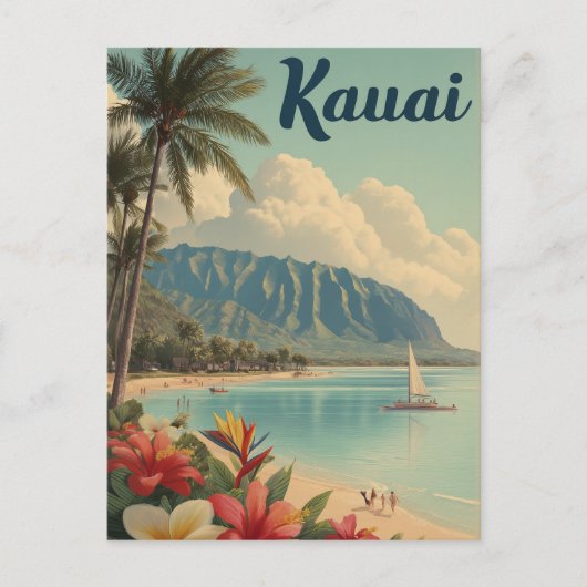 Carte Postale Kauai vintage (Devant)