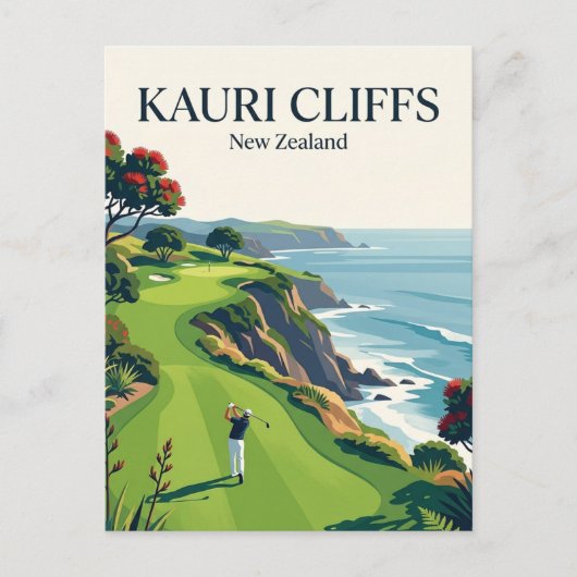 Carte Postale Kauri Cliffs Nouvelle-Zélande (Devant)