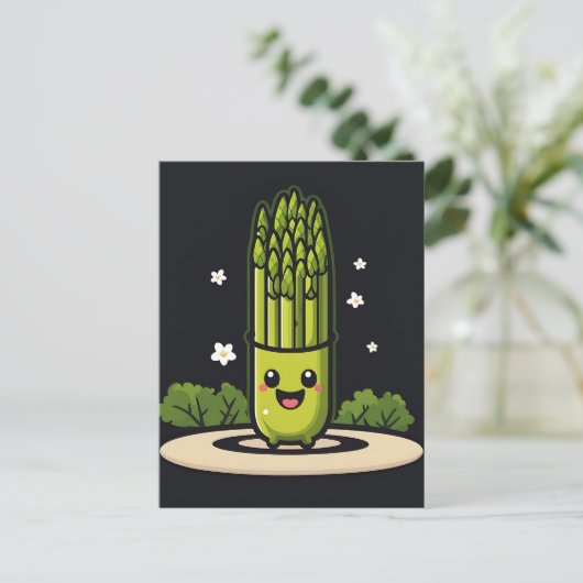 Carte Postale Kawaii Asparagus (Debout devant)