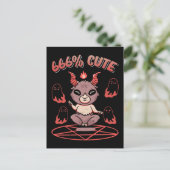 Carte Postale Kawaii Baphomet Occulte diable chèvre (Debout devant)