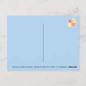 Carte Postale Kawaii Battenberg Gâteau & Coupe de Thé (Dos)