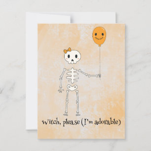 Carte Postale Kawaii boo, joli halloween éffrayant