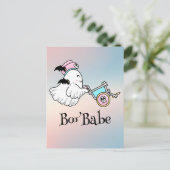 Carte Postale Kawaii boo, joli halloween éffrayant (Debout devant)