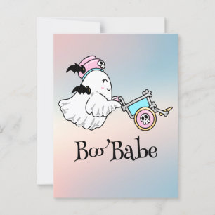 Carte Postale Kawaii boo, joli halloween éffrayant