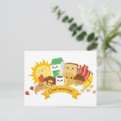 Carte postale Kawaii Breakfast (Debout devant)