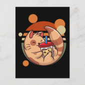 Carte Postale Kawaii Buble Thé Chat Retro Kitty (Devant)
