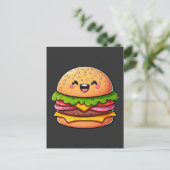 Carte Postale Kawaii Burger Delight (Debout devant)