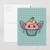 Carte Postale Kawaii Cupcake (Devant / Derrière)