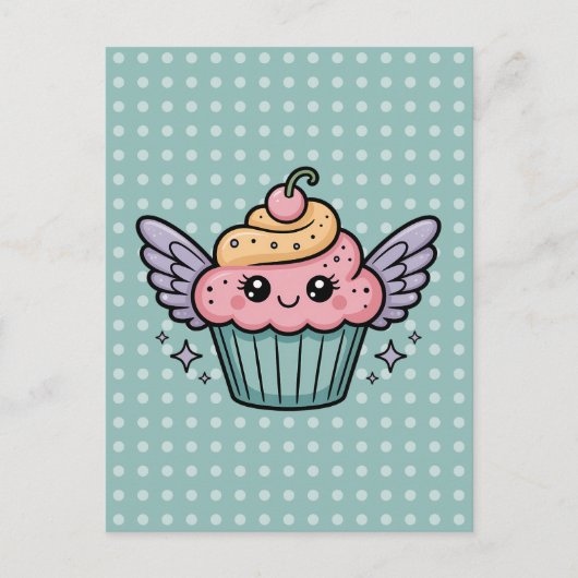 Carte Postale Kawaii Cupcake (Devant)