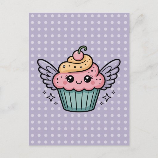 Carte Postale Kawaii Cupcake (Devant)