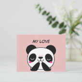Carte postale Kawaii Cute Panda (Debout devant)