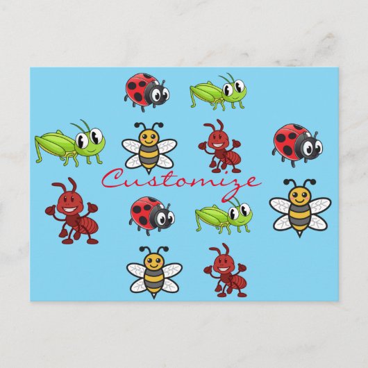 Carte Postale Kawaii Insectes Thunder_Cove (Devant)