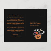 Carte Postale Kawaii Jack O' Lantern Déplaisant (Dos)
