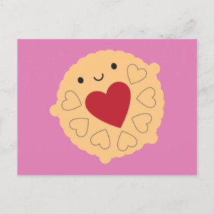 Carte Postale Kawaii Jammie Dodger Biscuit