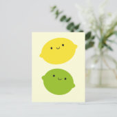 Carte Postale Kawaii Lemon & Lime (Debout devant)