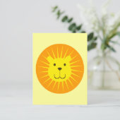 CARTE POSTALE KAWAII LION SOLEIL SWEETY (Debout devant)