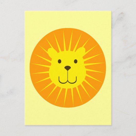 CARTE POSTALE KAWAII LION SOLEIL SWEETY (Devant)