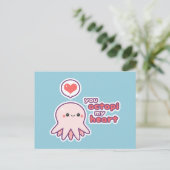 Carte Postale Kawaii Love Octopus (Debout devant)