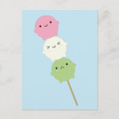Carte Postale Kawaii Mochi Dango (Devant)