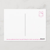 Carte Postale Kawaii Neon Bunny Bows (Dos)