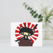 Carte Postale kawaii ninja (Debout devant)